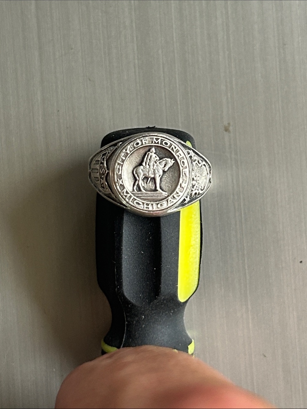 Vintage-style Silver Class/Commemorative Ring - Silver
